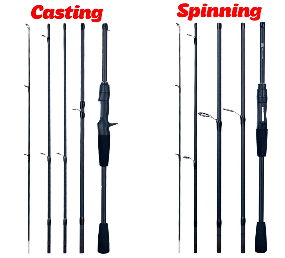 PHISHGER Ultralight Mini Carbon Spinning & Baitcasting Rod