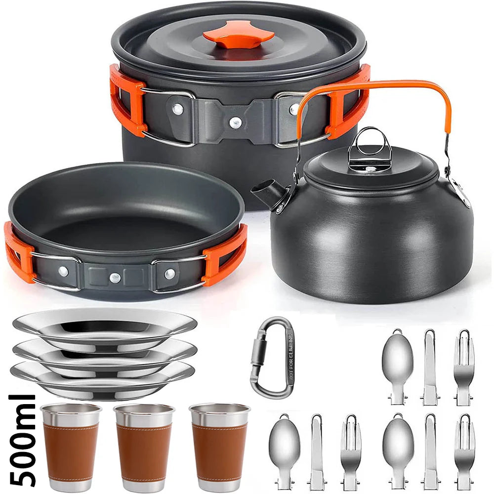 Camping Cookware Set for 2–3 People – Non-Stick