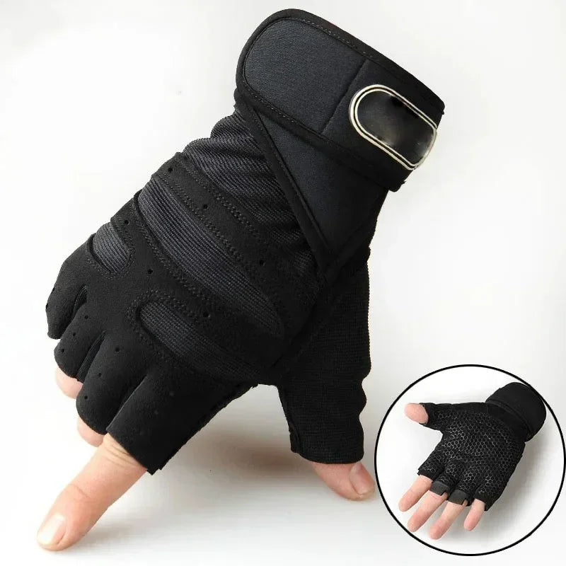 Outdoor Sport Fingerless Gloves with Wrist Guard