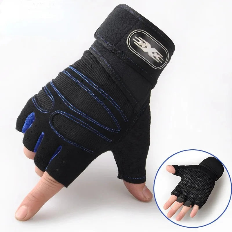 Outdoor Sport Fingerless Gloves with Wrist Guard