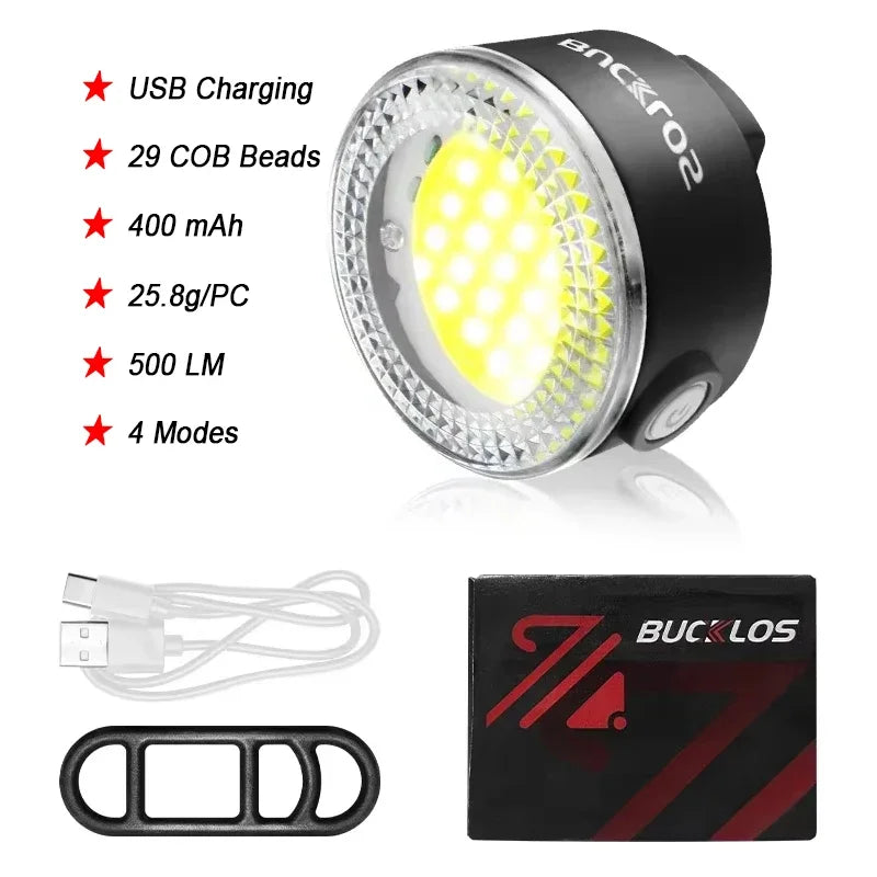 BUCKLOS USB Rechargeable LED Bike Lights – Front & Rear