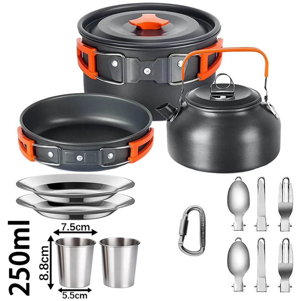 Camping Cookware Set for 2–3 People – Non-Stick