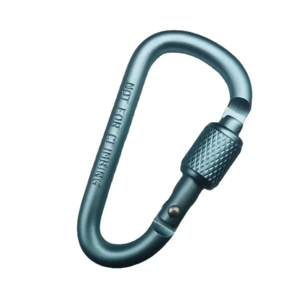 Aluminum Alloy D-Shaped Carabiner Keychain with Lock