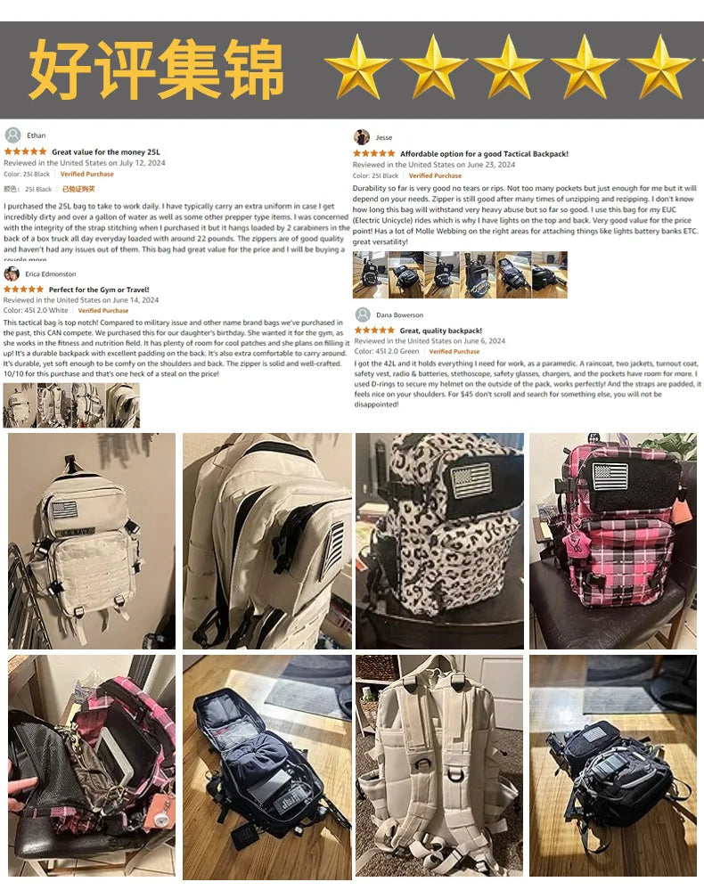 45L Tactical Military Backpack
