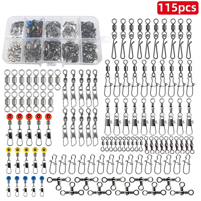 115-Piece Quick-Change Fishing Connector Set